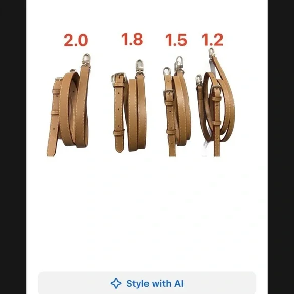 1.2 Genuine Lether Strap (unbranded) - Picture 2 of 3